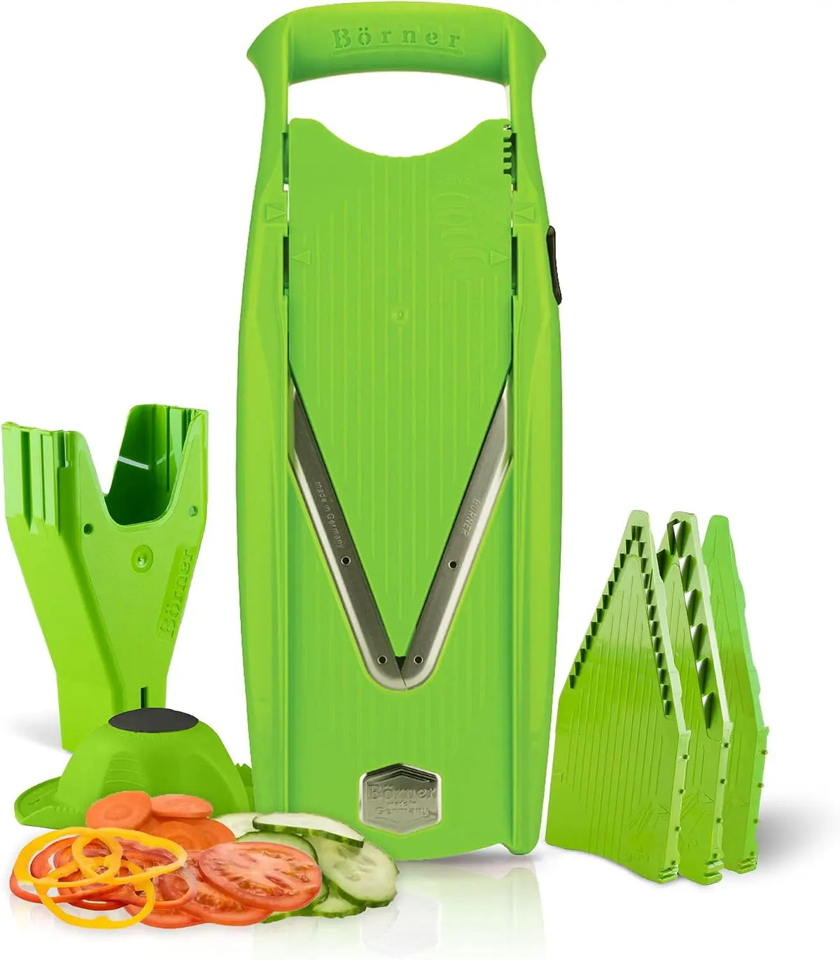 Borner V Power Vegetable Mandoline Slicer - Handheld Food Slicer 10-In-1 Kit