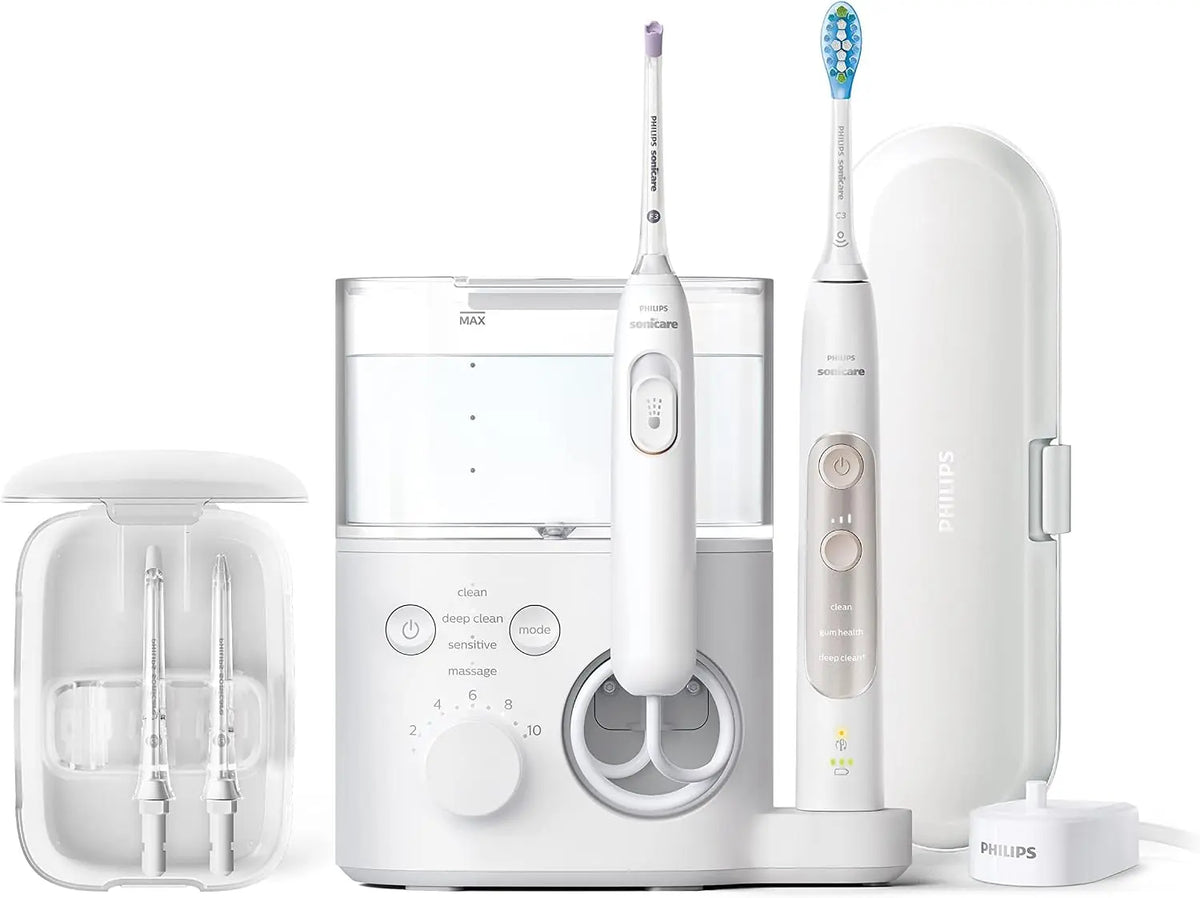 Philips Sonicare Countertop Power Flosser & Toothbrush System 7000 - White