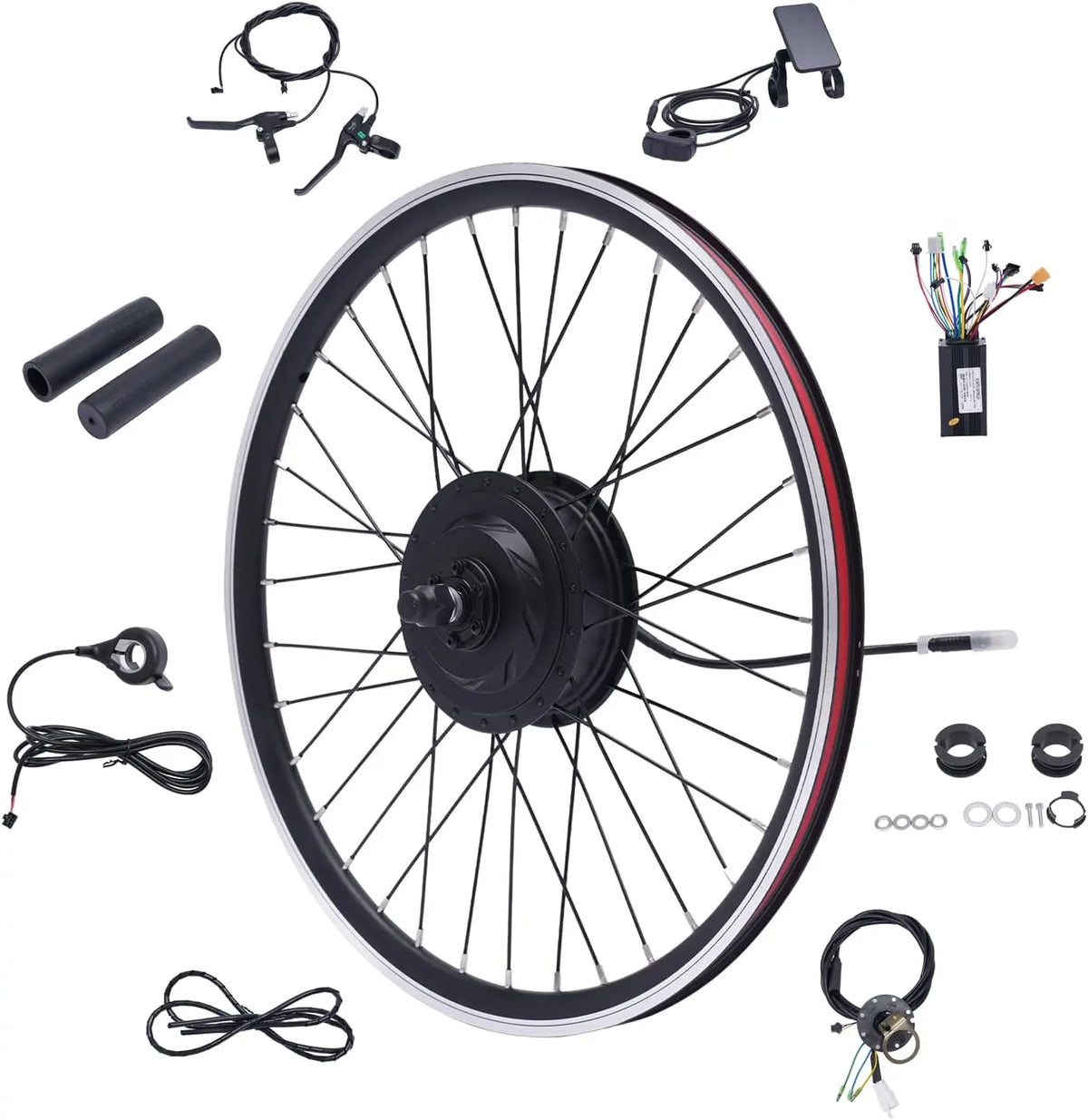 Futchoy Ebike Conversion Kit for Electric Bike - 24 Inch Rear Wheel Electric Bicycle Hub Motor Kit 36V 500W Electric Bike Conversion Kit