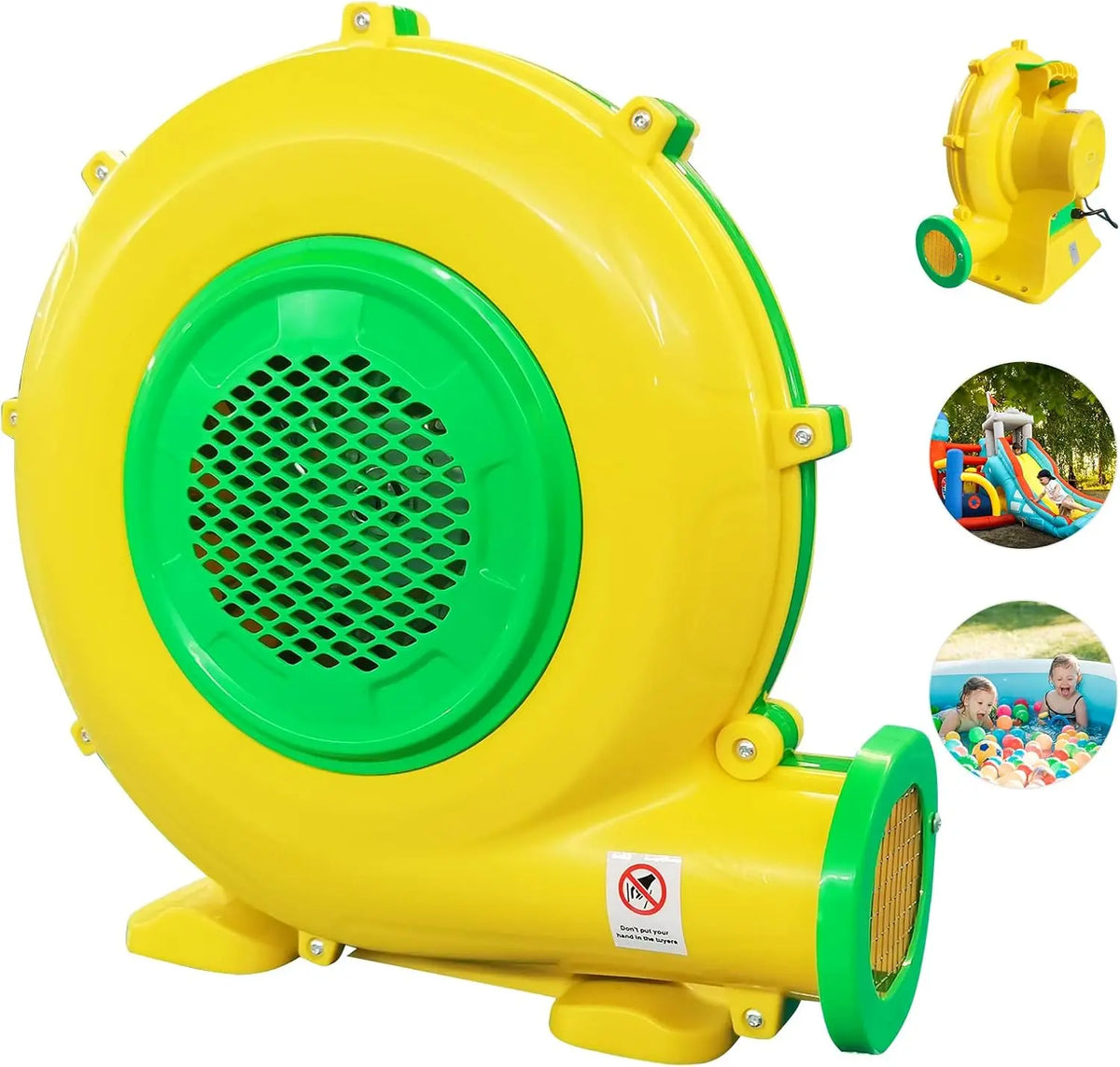 1100Watt/1.5HP High Power Air Blower for Large Inflatables - GONFLABLE Inflatable Bounce House Blower, Jumper, Water Slide