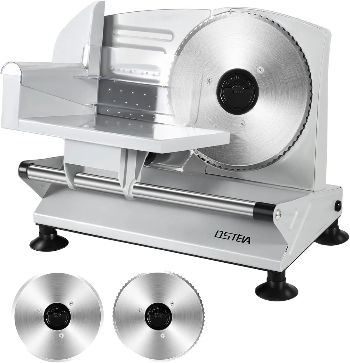 OSTBA Electric Meat Slicer with Two 6.7 Inch Stainless Steel Blades - 150W