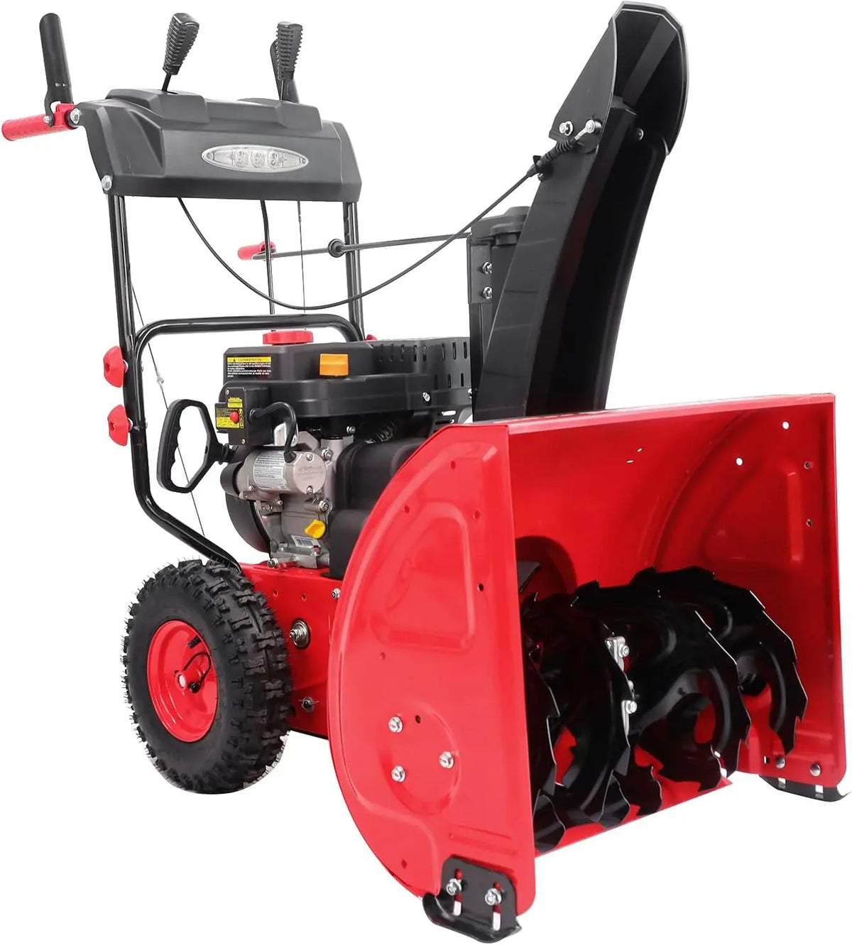 PowerSmart Self-Propelled 2-Stage Gas Snow Blower 24-inch 212cc Engine with Electric Start - Reinforced Steel Housing