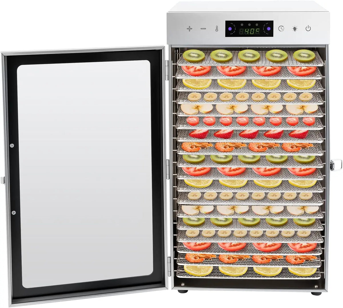 Commercial Food Dehydrator - 800W 18 Trays Freeze Dryer with Adjustable Timer & Temperature Control, Dried Fruits and Vegetables