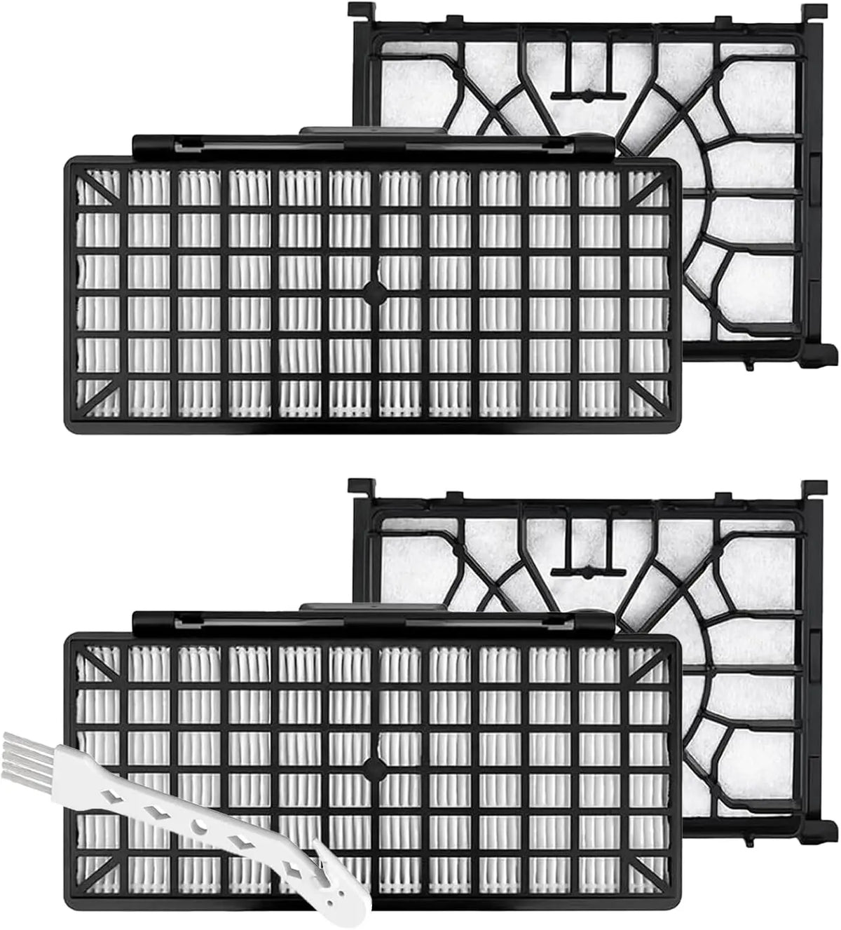 HEPA Filter Replacement for Siemens VSQ5X1230 Q5.0 Extreme SilencePower Vacuum Cleaner - 2-Pack with Cleaning Tool, 4 Pack
