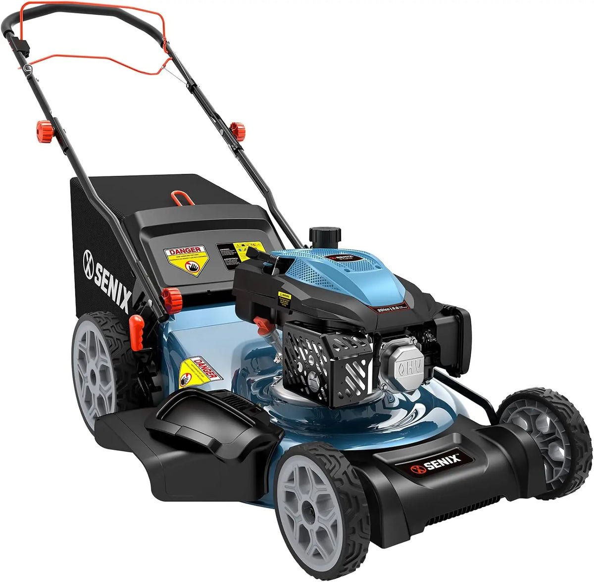 SENIX 201cc 22 Inch 3-in-1 Single Speed Self Propelled Gas Lawn Mower
