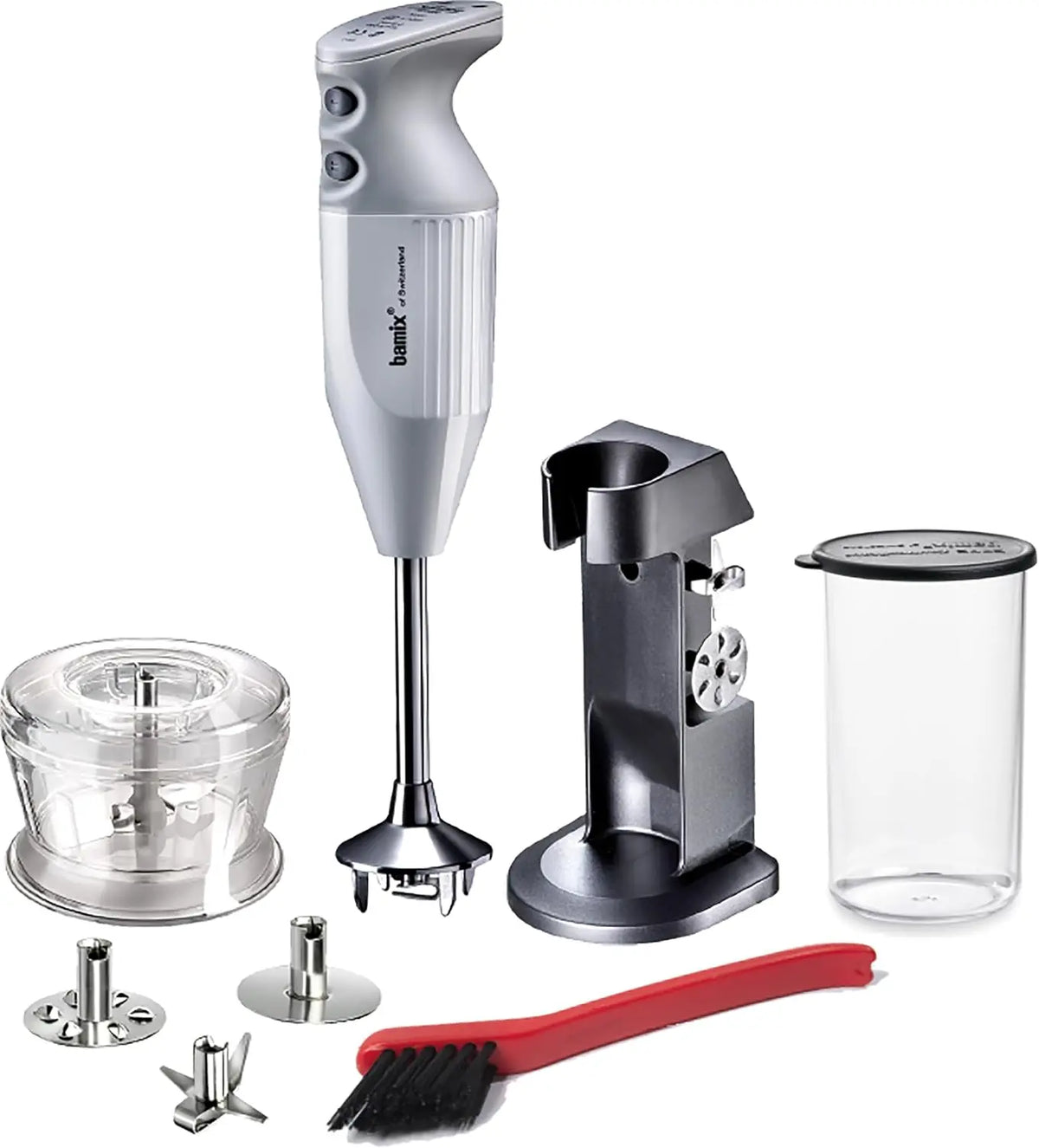 bamix of Switzerland M200 Chef's Favorite Stick Blender/Immersion Blender - White. Includes 3 Interchangeable Stainless Steel Blades:Multipurpose