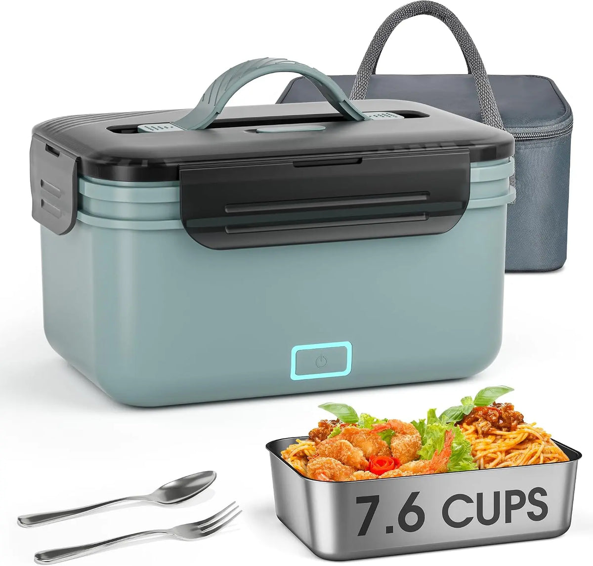 Cordless Electric Lunch Box for Adults 24000mAH - 7.6 Cups Heated Lunch Box