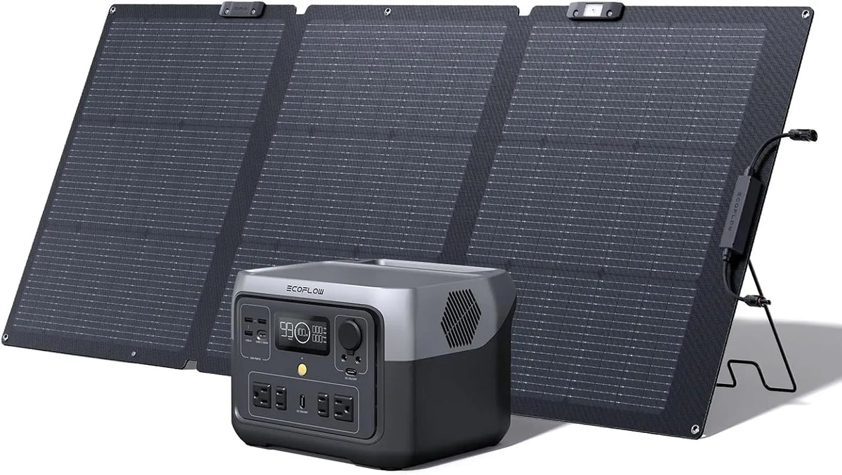 EF ECOFLOW Portable Power Station River - 2 Max 500 2 & 160W Solar Panel