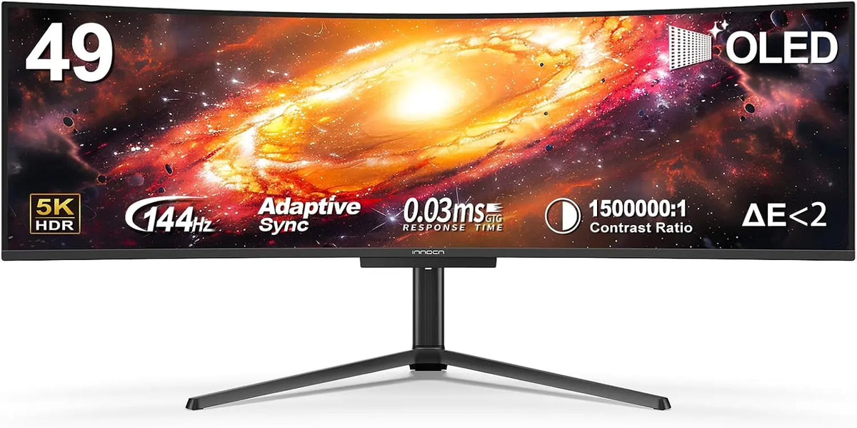 INNOCN 49 Inch QD-OLED 5K2K 5120 x 1440P 144Hz Ultrawide Curved Monitor - 49Q1R