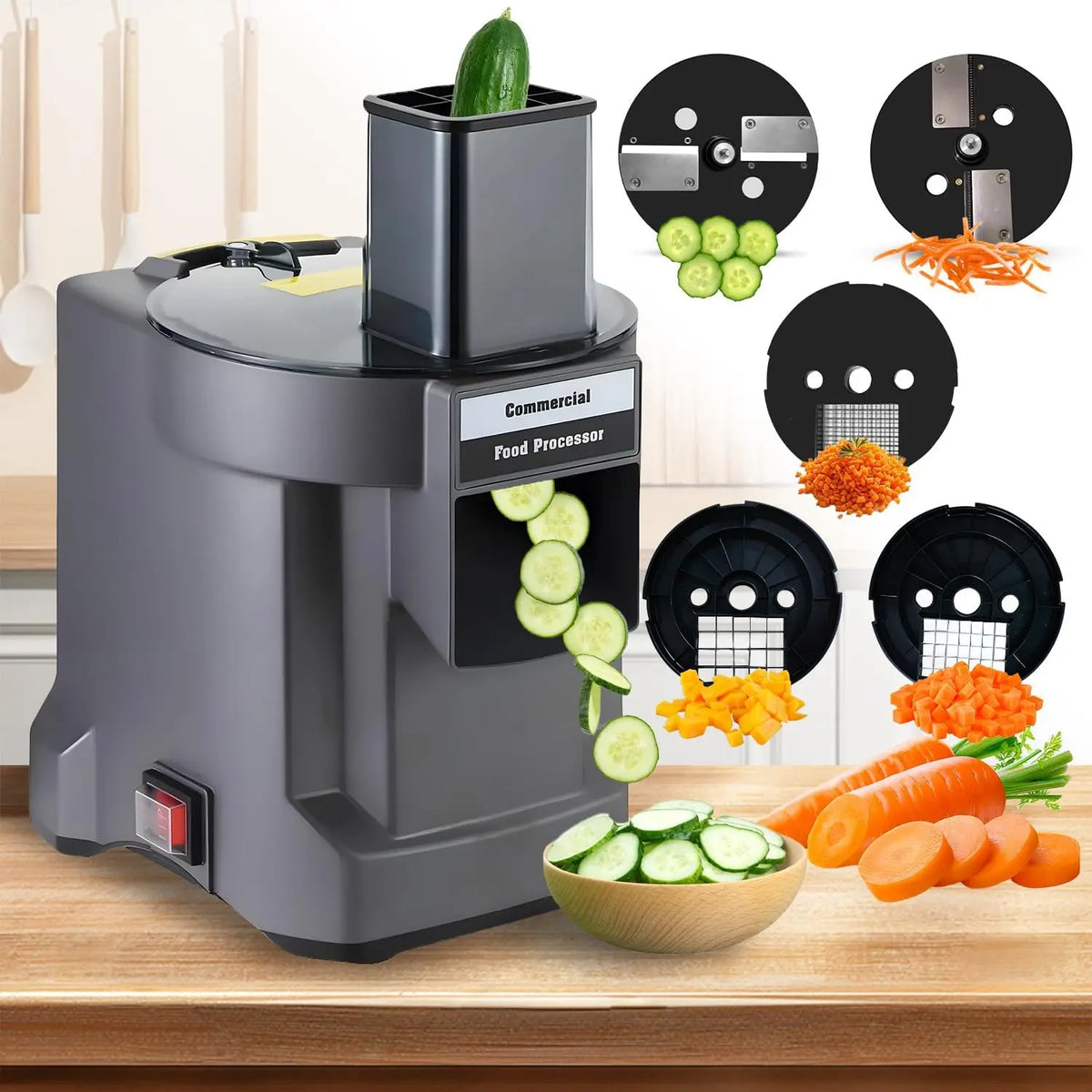 5 in 1 Commercial Food Processor - Electric Vegetable Chopper