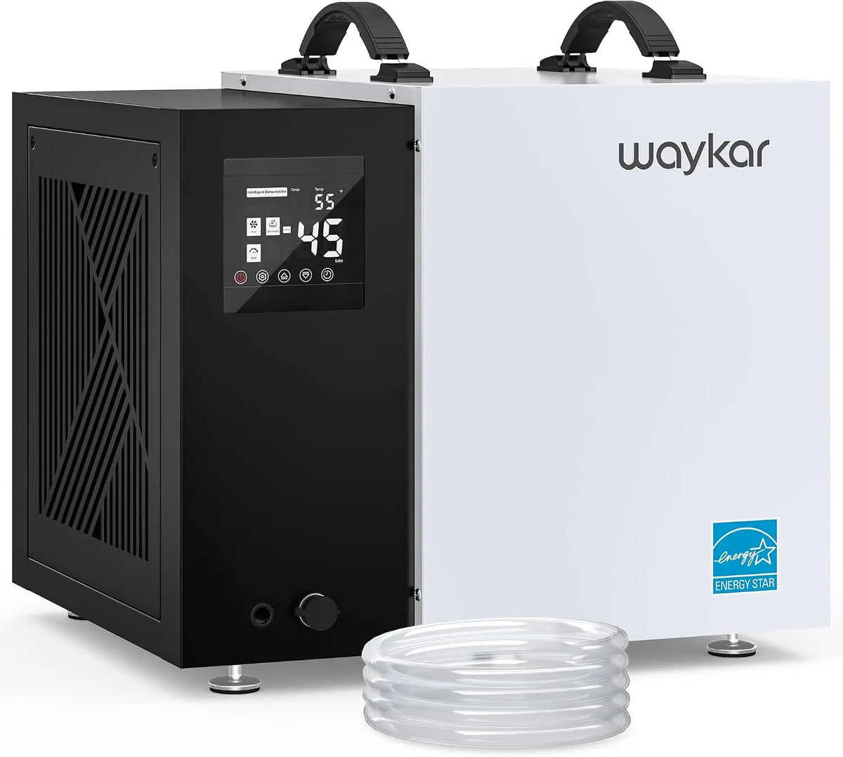 Waykar 70 Pint Energy Star Crawl Space Dehumidifier with Pump & Drain Hose for Basements - Commercial & Water Damage Spaces up to 5000 Sq. Ft.