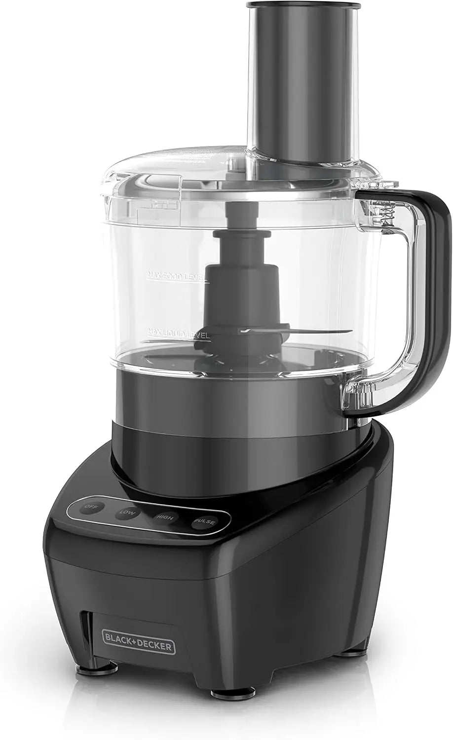 BLACK+DECKER Food Processor and Vegetable Chopper - Stainless Steel Blade, 8-Cup Capacity, 450W Power with Attachments to Shred, Slice, Mince, Grind