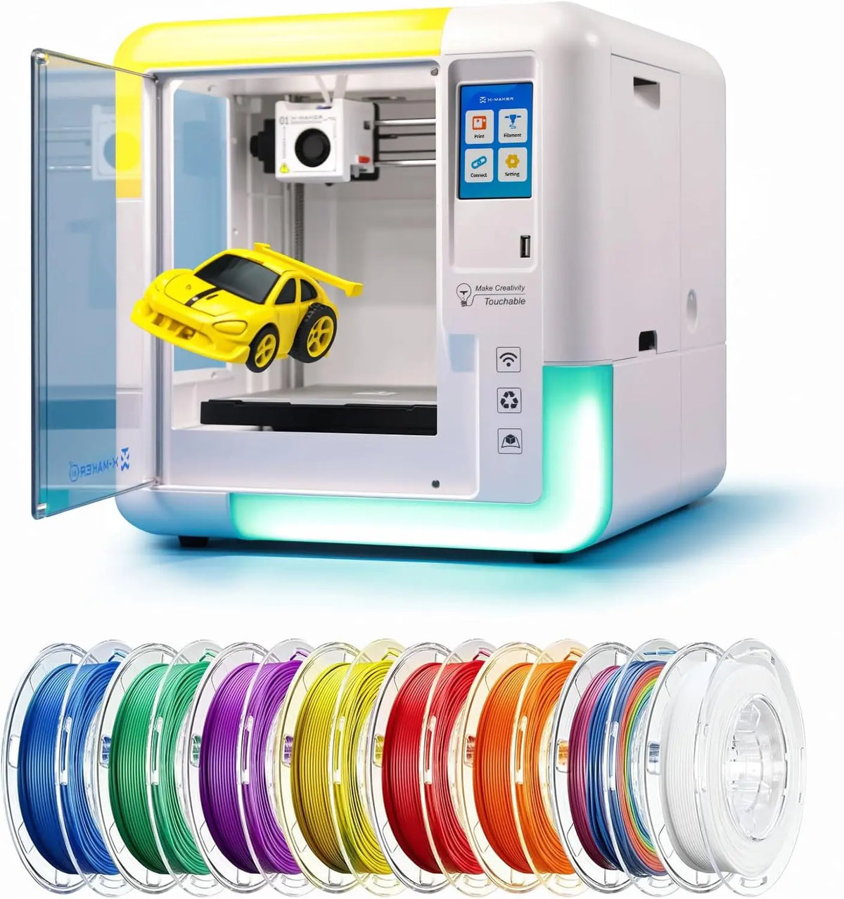 AOSEED AI 3D Printer for Kids - Fast 400mm/s, 12, 000+ Models, Enclosed Safe
