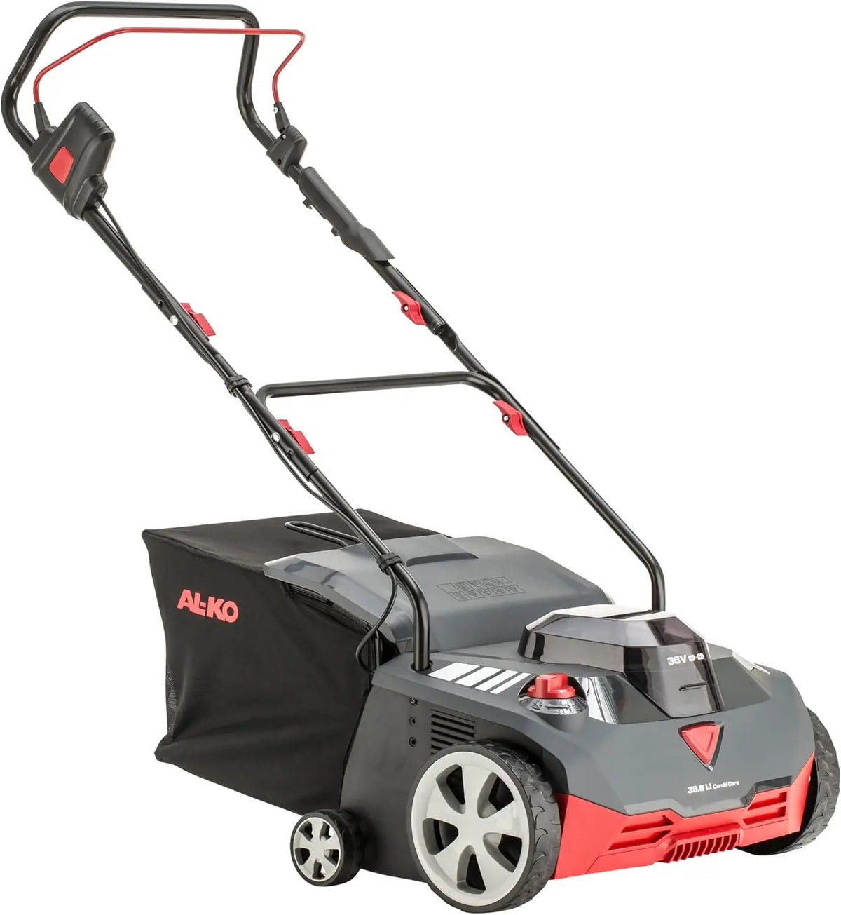 AL-KO Battery Scarifier 38.6 Li Combi Care - 38 cm Working Width, Central Height Adjustment, 14 Steel Blades, for Lawns up to 400 m²
