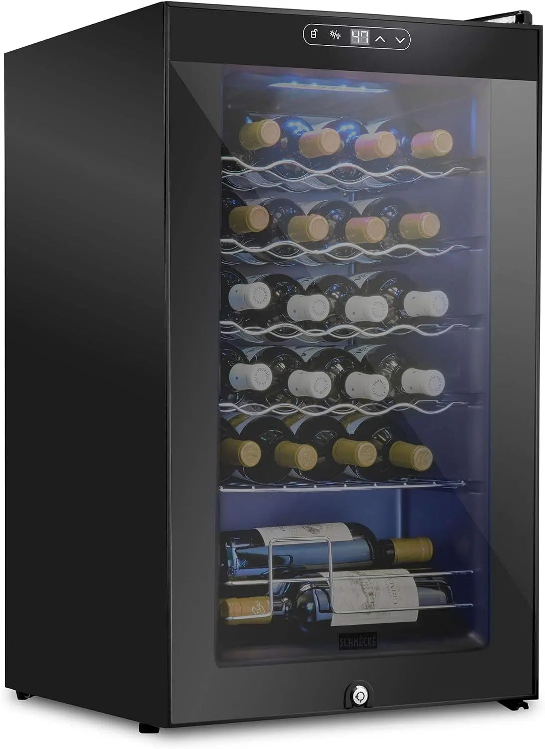 Schmecke - 24 Bottle Compressor Wine Cooler Refrigerator w/Lock