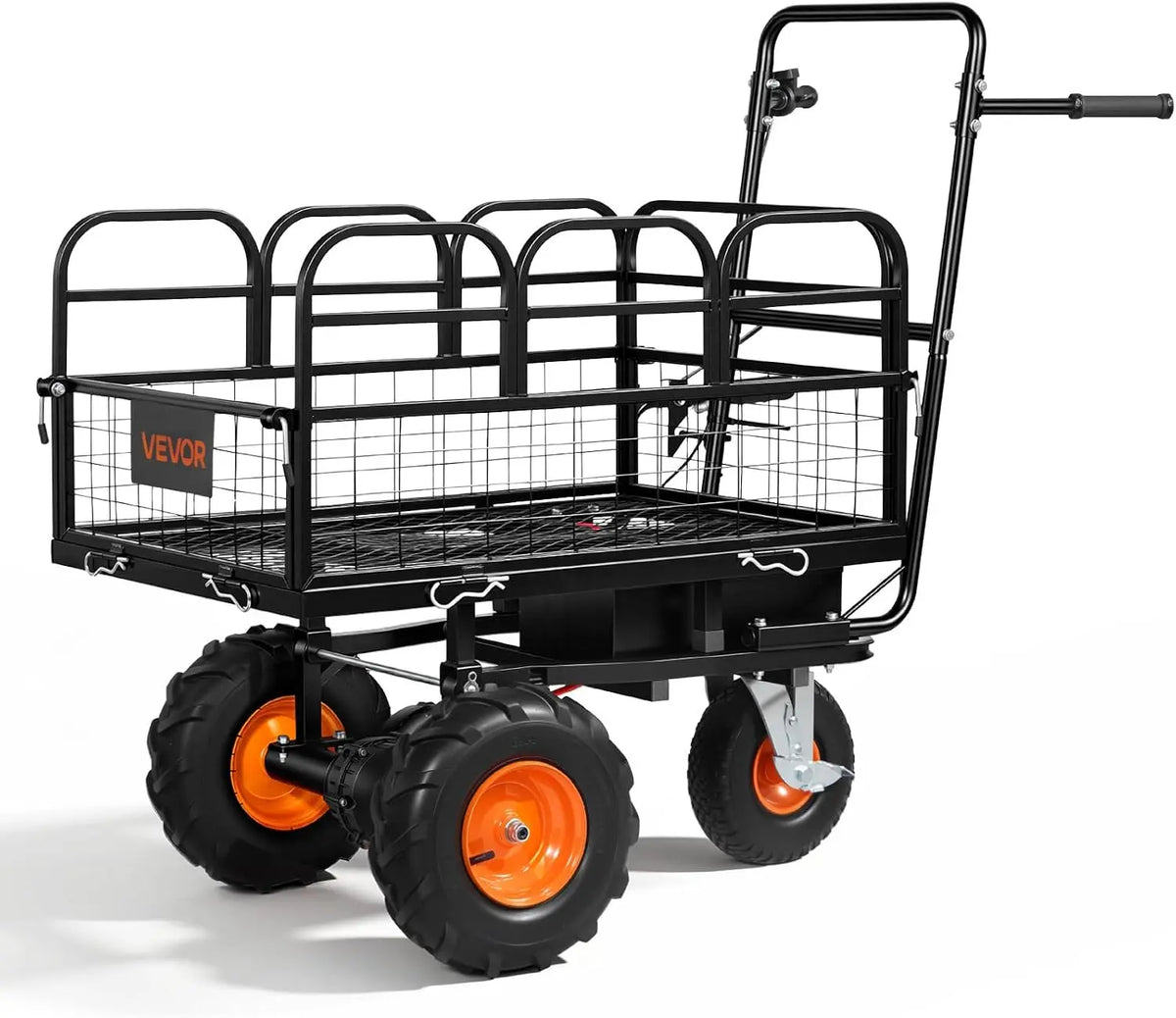 VEVOR Electric Utility Cart - 36V 432Wh Battery Powered Electric Wagon, 500W Power Wheelbarrow with Brake