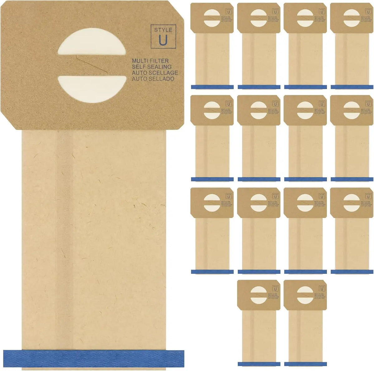15 Pack Style U Vacuum Bag Compatible - With Electrolux Type U Upright Vacuum