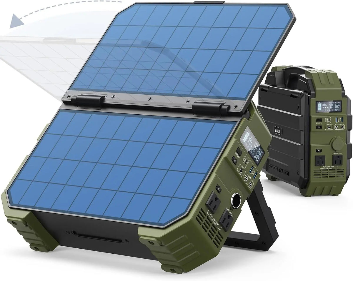 BLAVOR 1600W Solar Generator - 1024Wh Power Station with Built-In 40W Panel