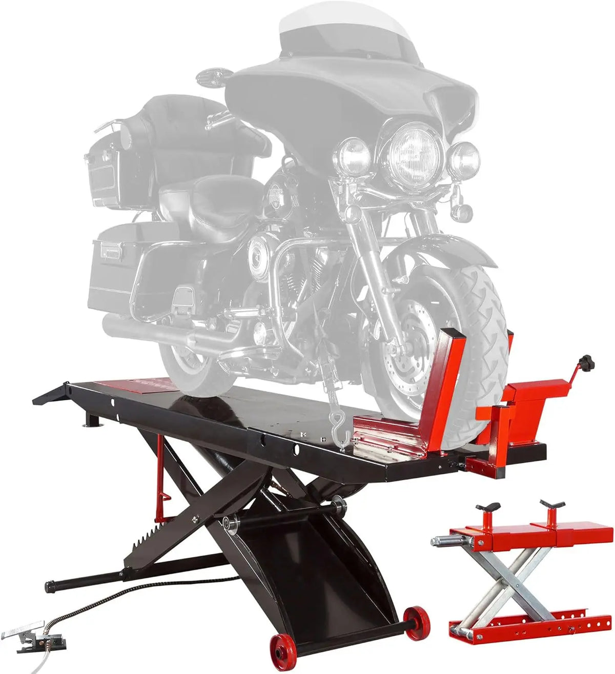 Motorcycle Lift Table - Pneumatic, 1, 500 lb, ProLift, 31.25 Inch H, Black Widow
