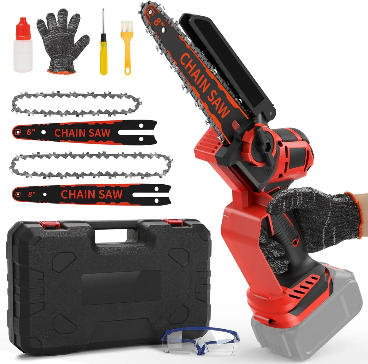 Mini Chainsaw for Mil-waukee M18 Battery - 8-Inch and 6-Inch 2-IN-1