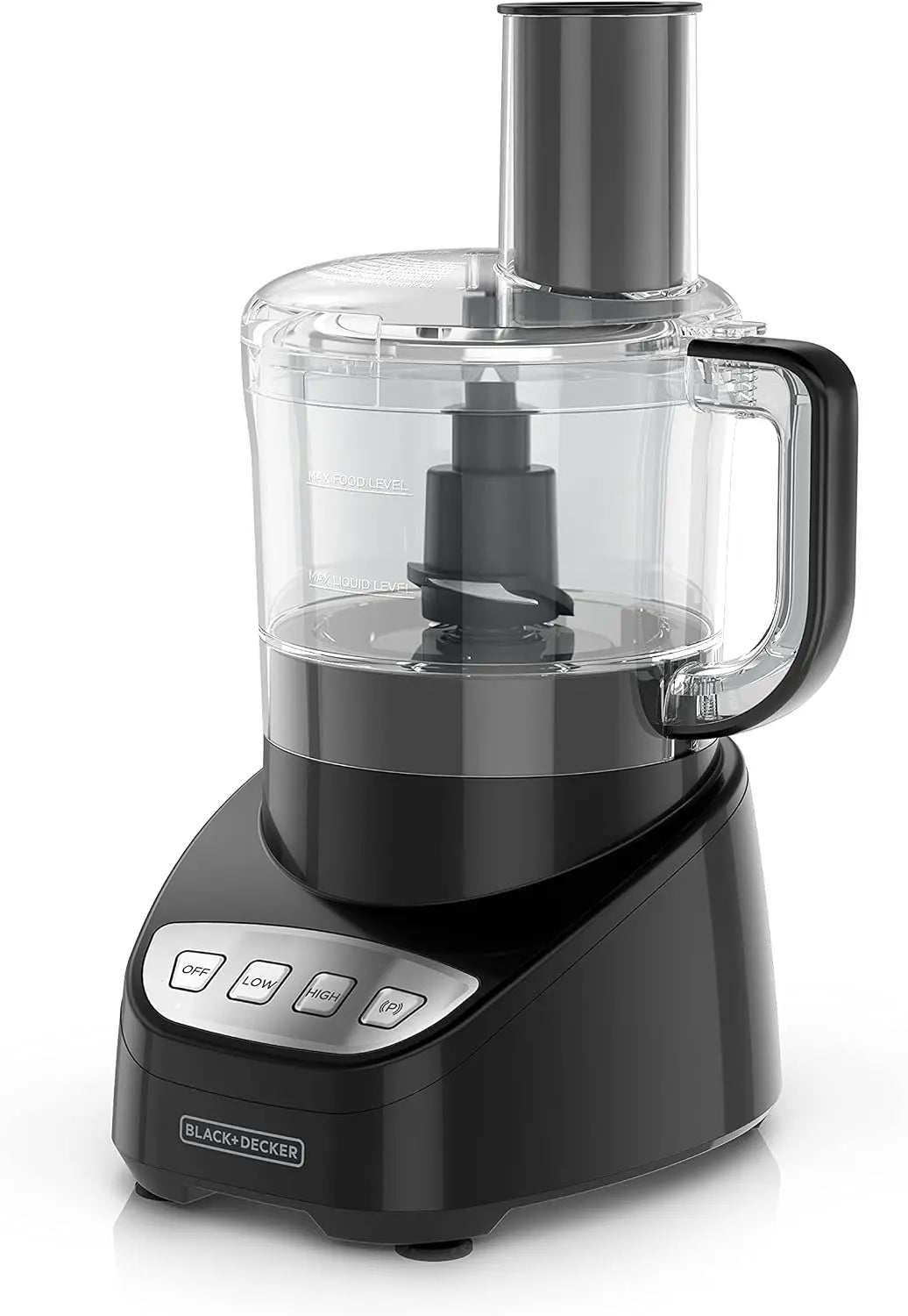 BLACK+DECKER 8-Cup Food Processor - Easy Assembly, Stainless Steel S-Blade, Shred, Slice, Chop, Puree, 450W Motor