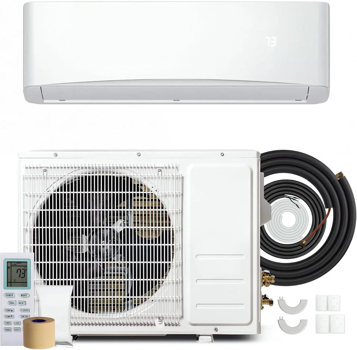 Manastin 12000BTU Mini Split Air Conditioner & Heater - 17 SEER2, 115V