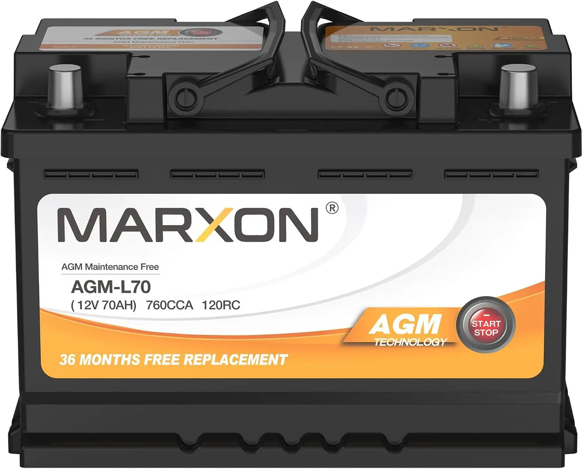 MARXON Group - 48 H6 L3 Car Battery 12v 70AH 760CCA AGM Maintenance Free