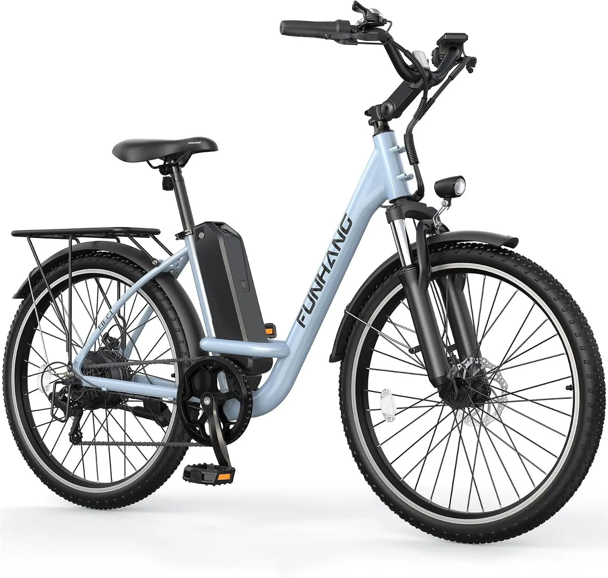 Funhang Electric Bike for Adults - 26 Inch City Cruiser Ebike with 1000W Peak Motor, 20MPH 50 Miles Commuter Adult Electric Bicycles with 48V Battery