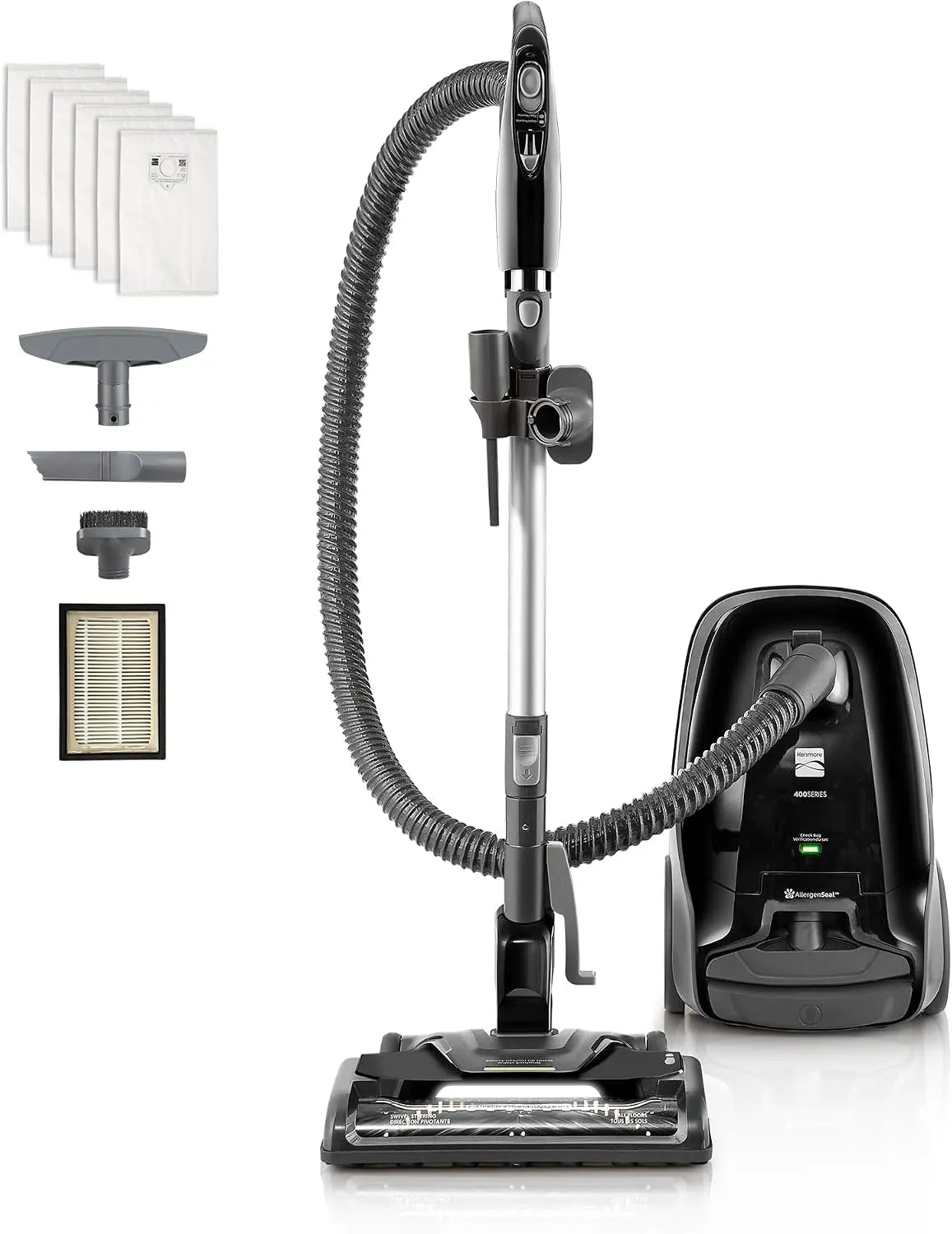 Kenmore 400 Series Bagged Canister Vacuum - With Hair Eliminator Brushroll