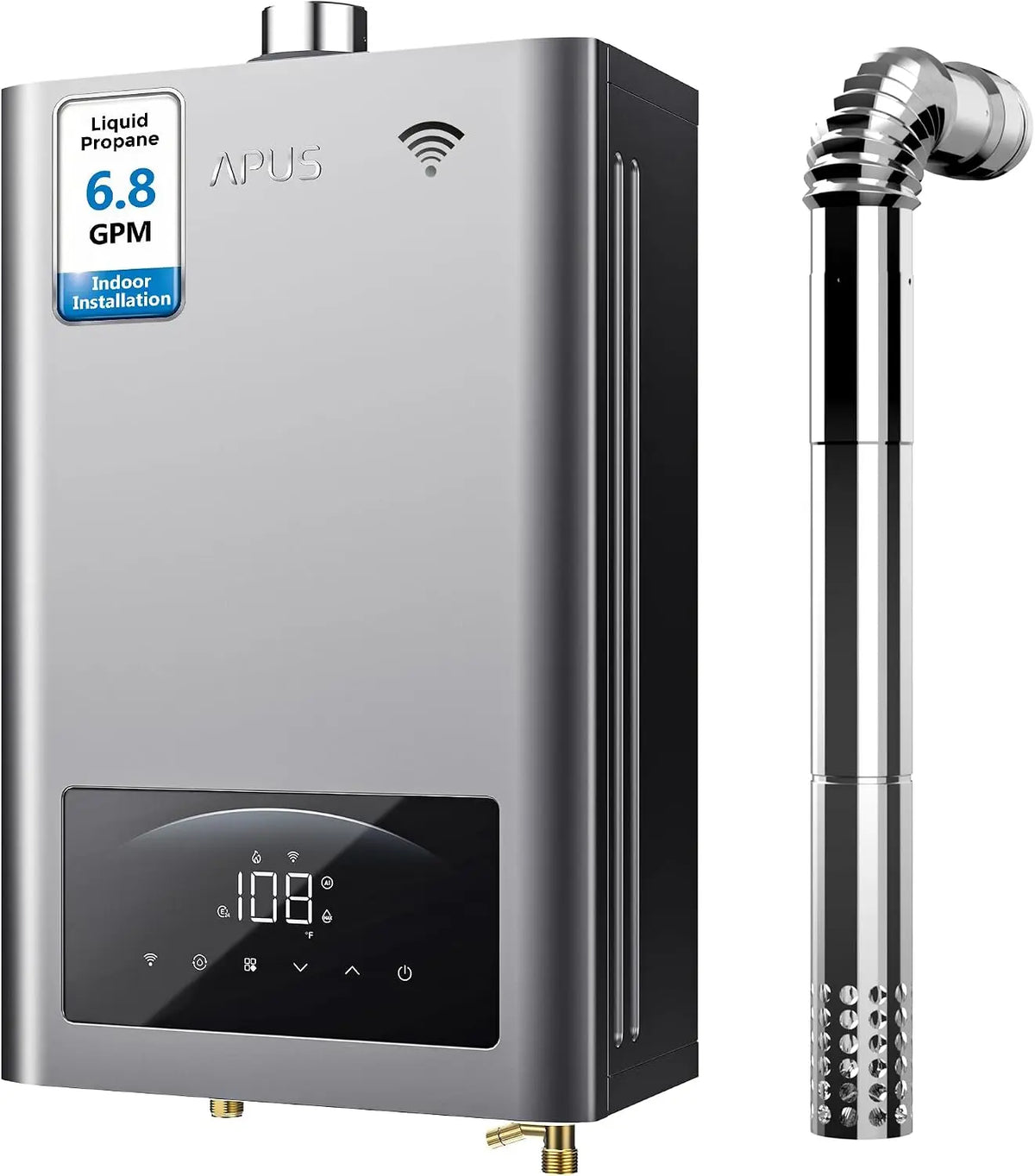 APUS Propane Tankless Water Heater - 140, 000 BTU, Up to 6.8 GPM, Indoor