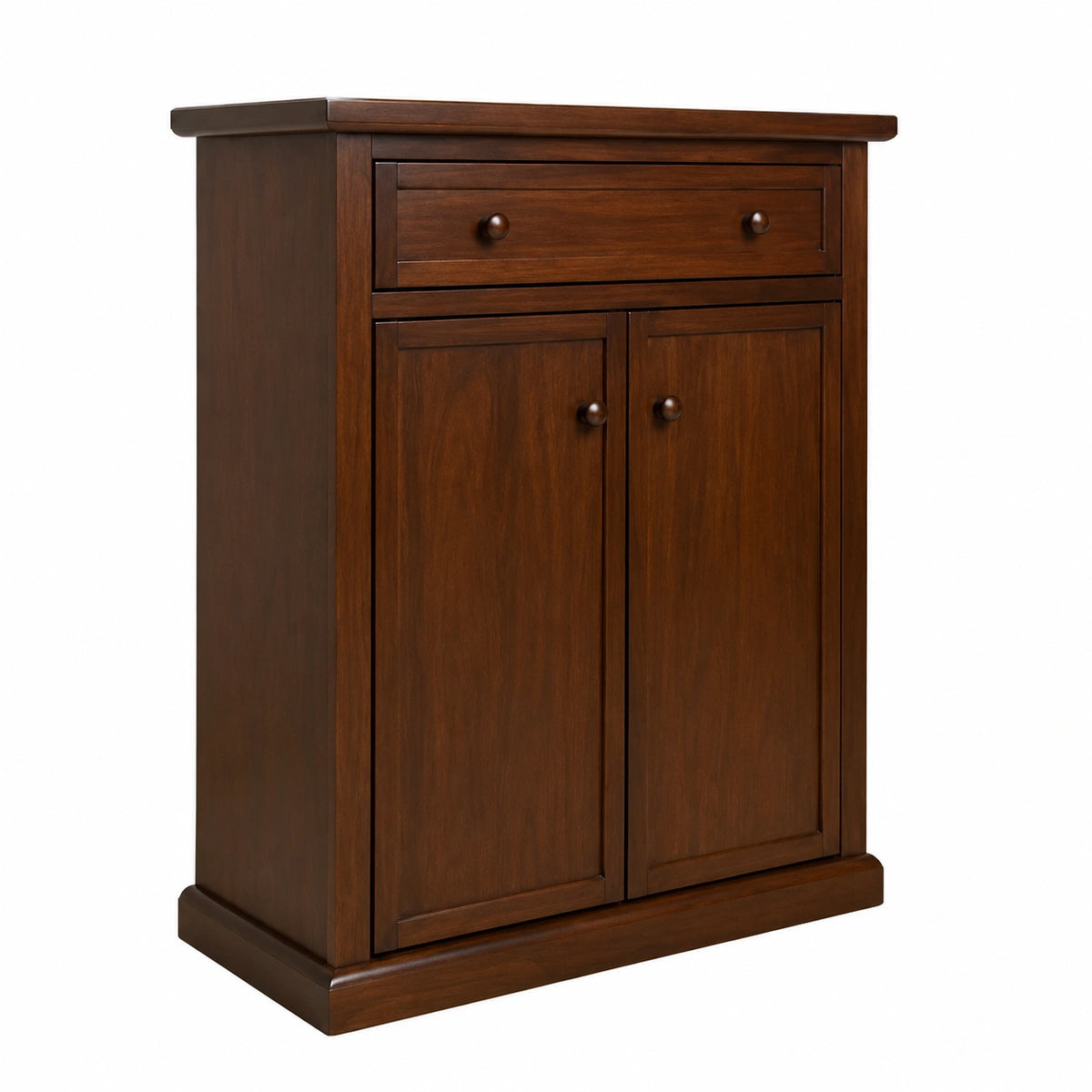 Scarpiera in Legno Arte Povera con 2 Ante e 1 Cassetto - 87x40x110 cm - Produzione Italiana