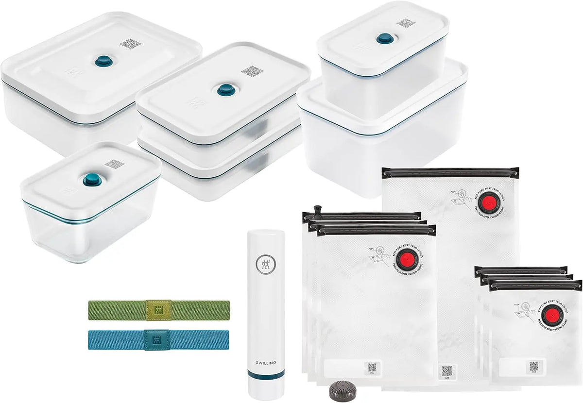 ZWILLING FRESH & SAVE Vacuum Starter Set 16 Pieces - Plastic, Blue