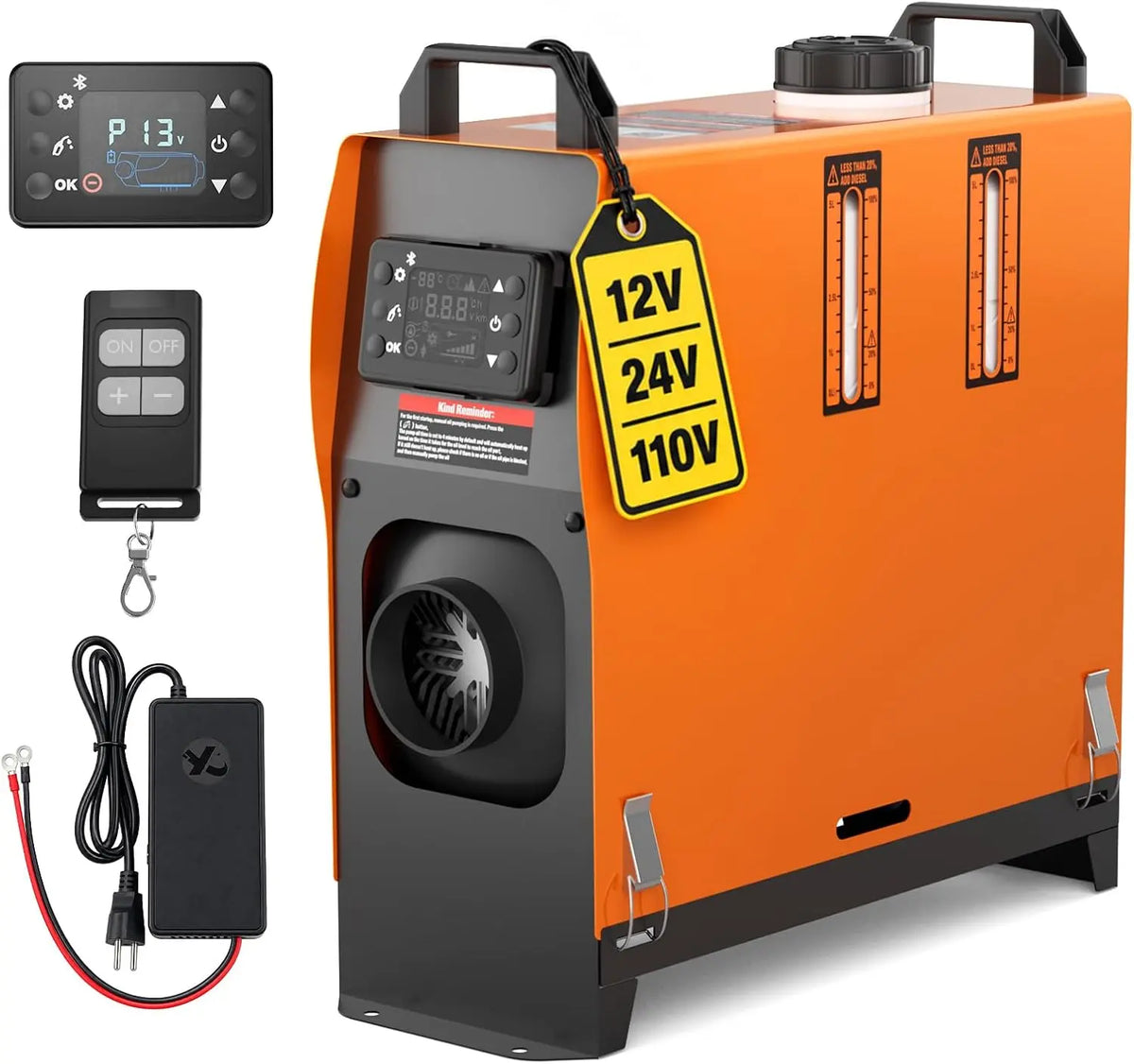 Diesel Heater 8KW 12V/24V/110V/120V - APP & Remote Control, All in One