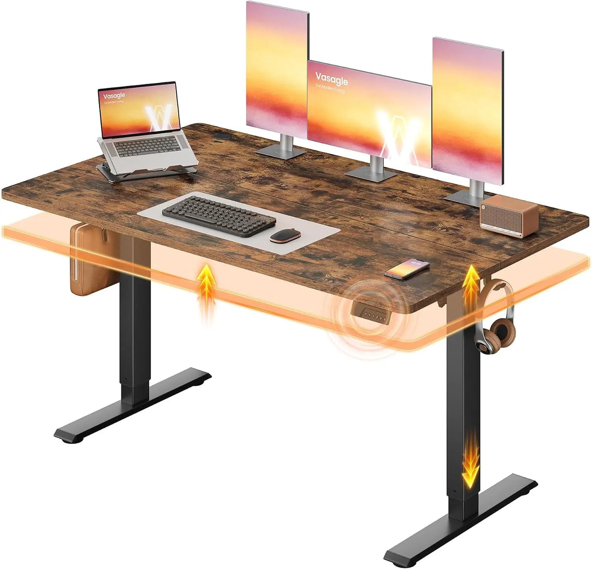 VASAGLE Standing Desk - 55x28 Inch Electric Adjustable Desk, 30-Min Assembly