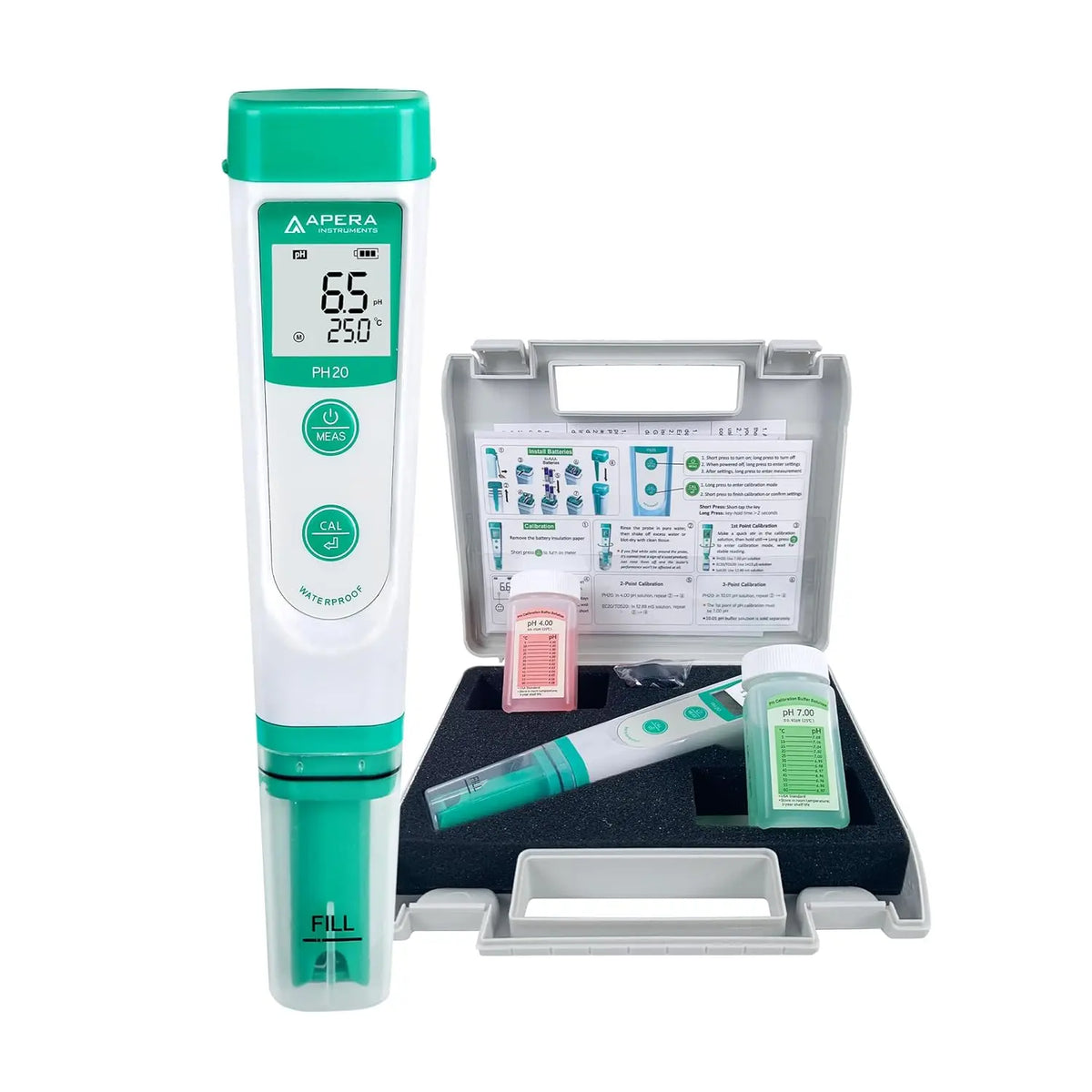 APERA INSTRUMENTS AI209 Value Series PH20 Waterproof pH Tester Kit - ±0.1 pH Accuracy
