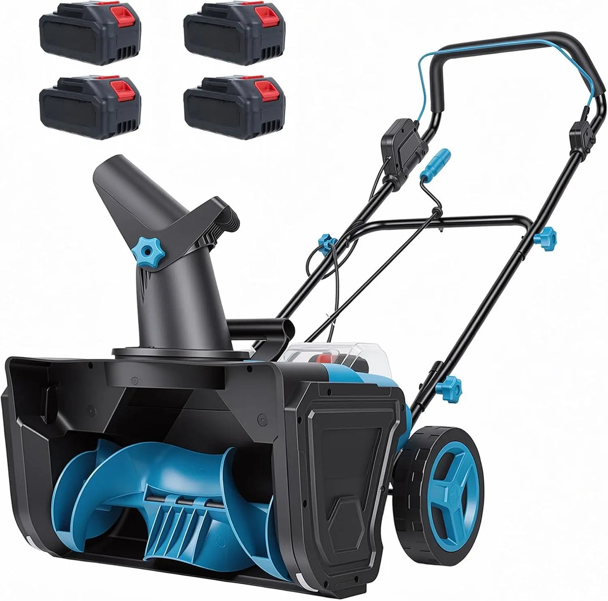 40V Cordless Snow Blower - 20 Inch Snow Thrower w/Battery & Charger for Driveway