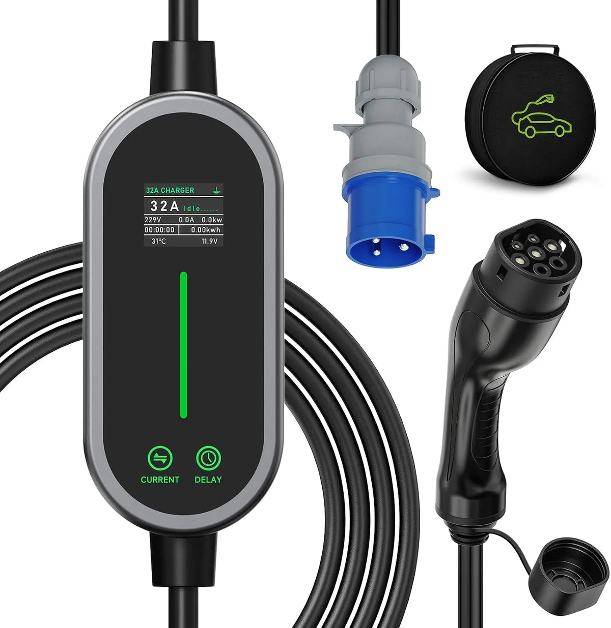 7.2kW Charging Cable Type 2 5M - 6/8/10/13/16/20/24/32A