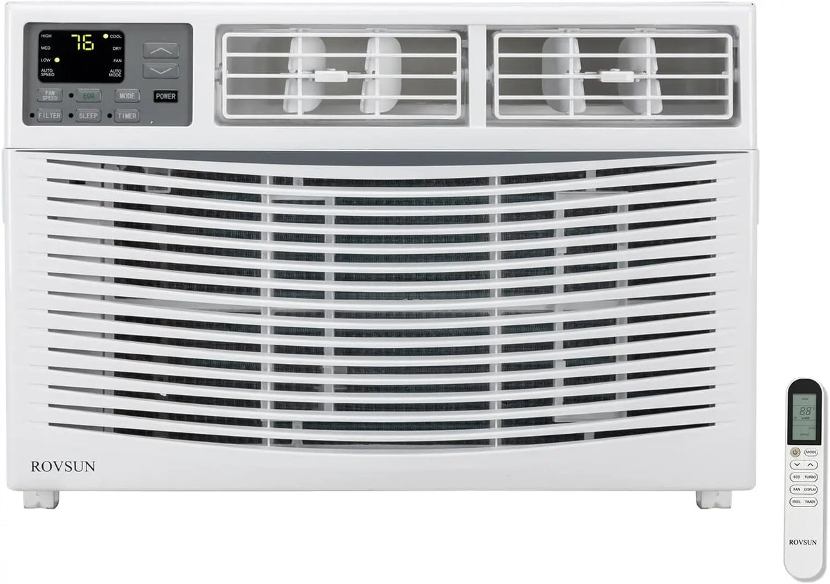 ROVSUN 12000 BTU Air Conditioner Window Unit with Heat - 4-in-1 Window AC Unit Cooler, Heater, Dehumidifier & Fan with Timer, 208/230V