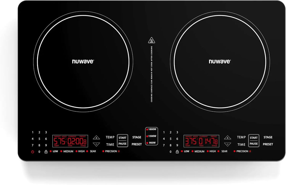 Nuwave PIC Double Portable Induction Cooktop - 900W/1500W/1800W Options