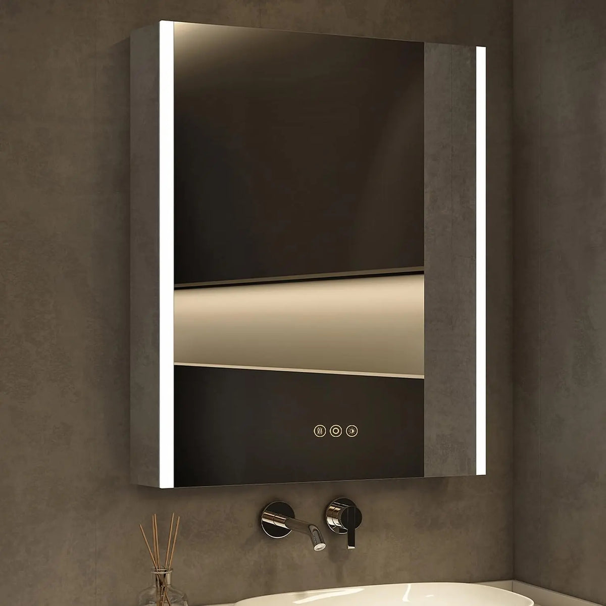 24 x 36 Inch Medicine Cabinet - With Mirror and LED Light for Bathroom