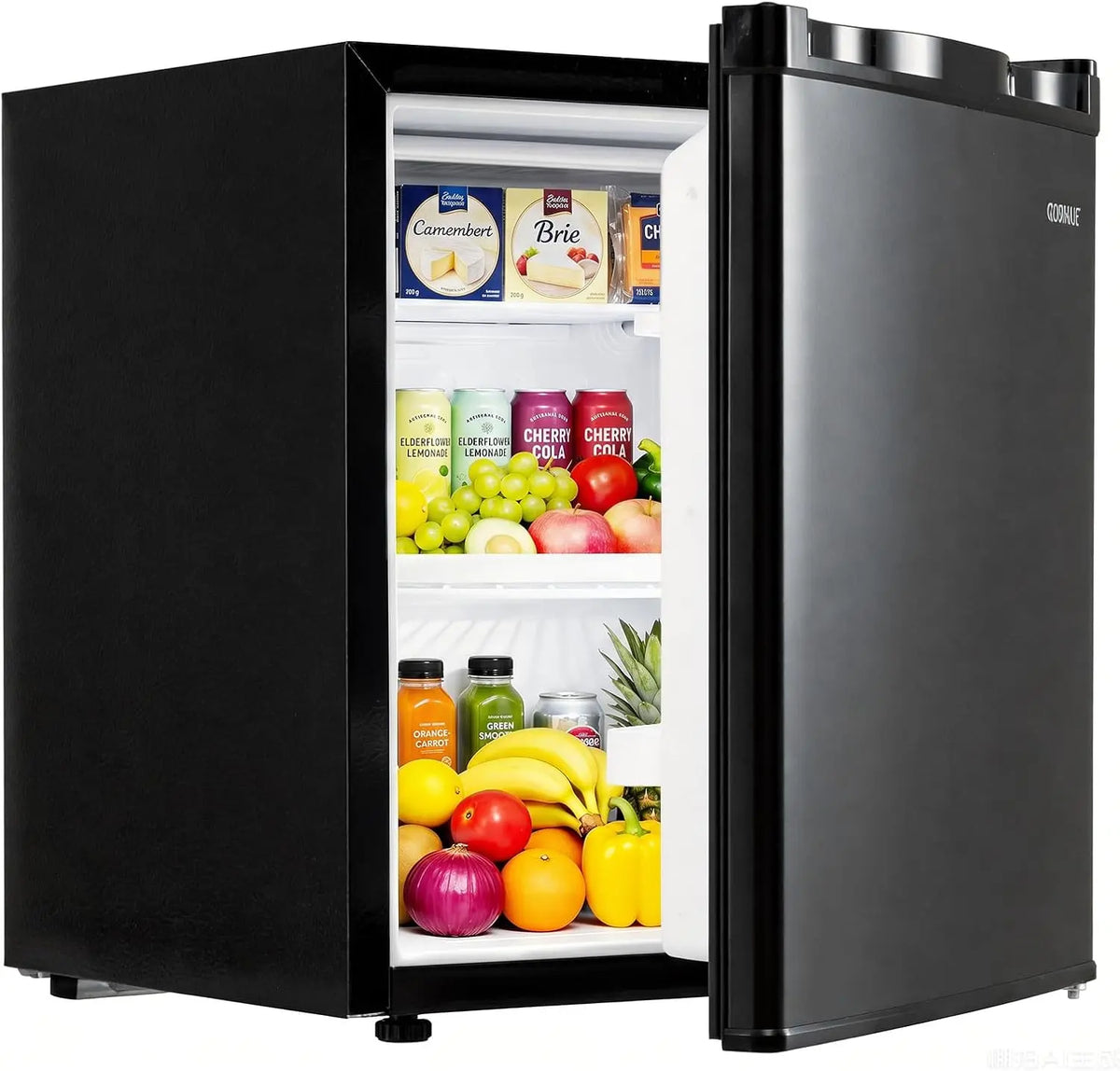 COSTWAY 1.7 Cu. Ft. Mini Fridge with Compartment for Dorm Office Bedroom