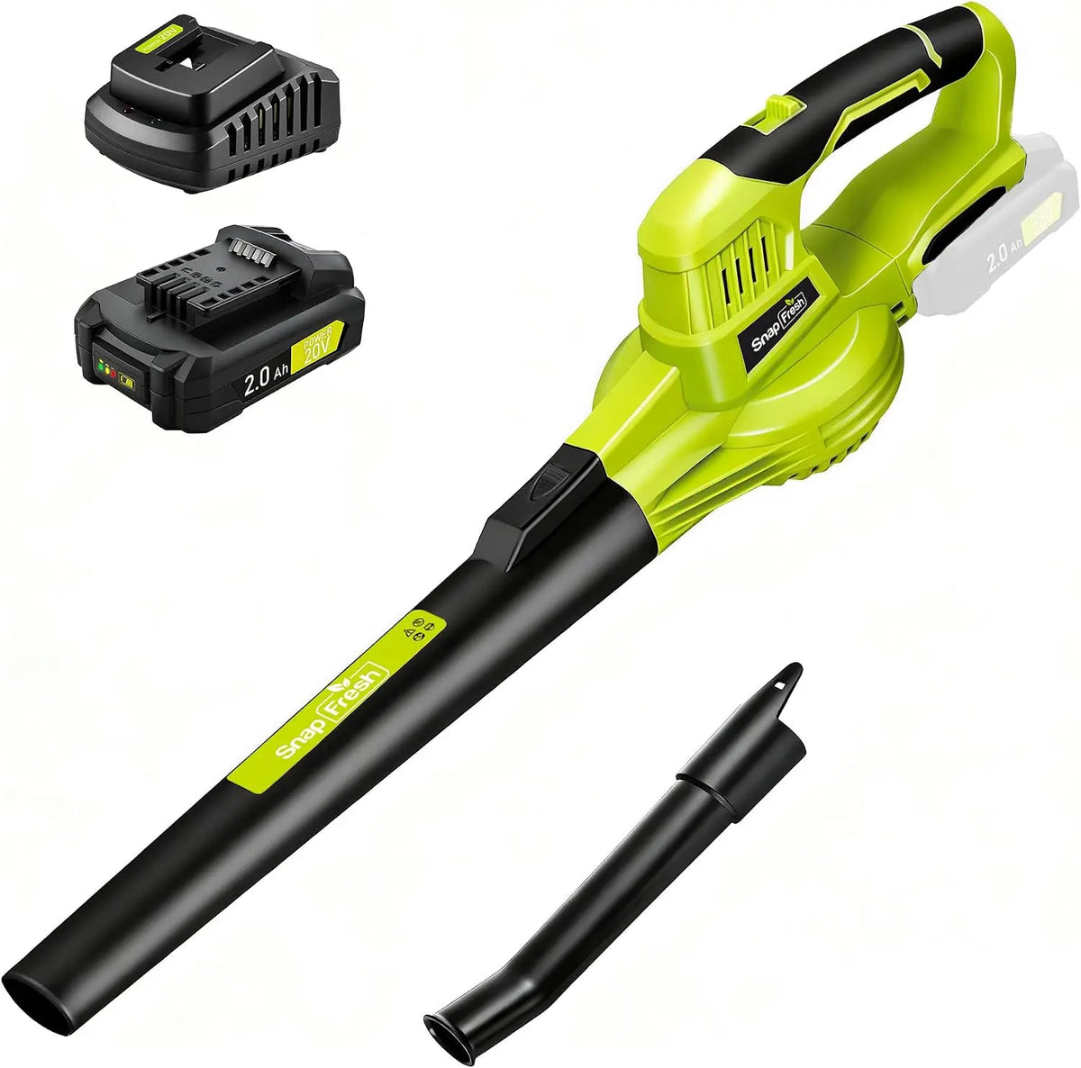 SnapFresh Leaf Blower Cordless - 2.7LBS Electric Leaf Blower 2-Speed Control