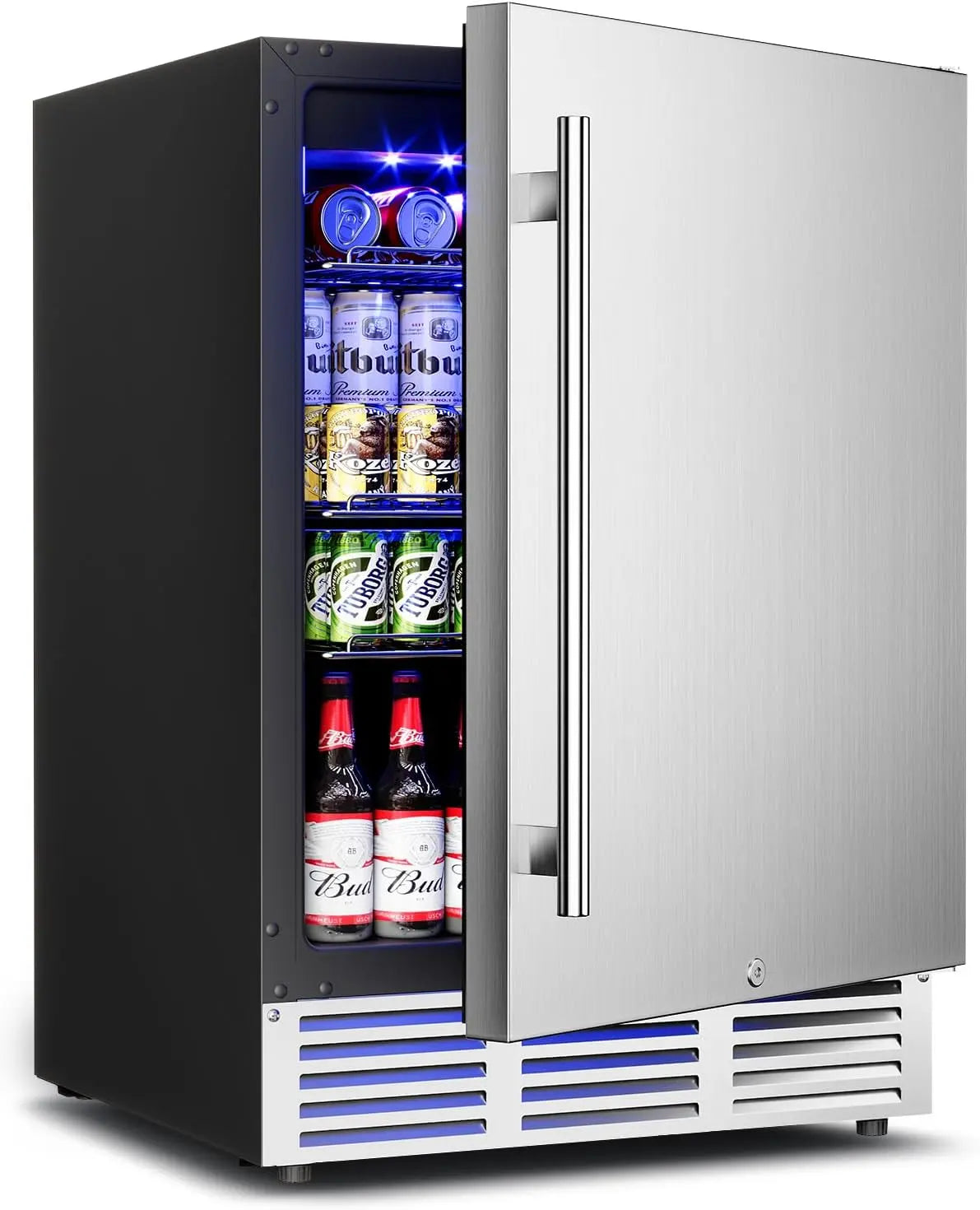 Feelfunn 24 Inch Beverage Refrigerator - 180 Cans Outdoor Refrigerator