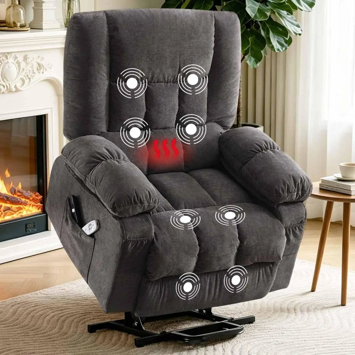 MAHOMICO Power Lift Recliner Chair for Elderly with Vibration Massage and Heating Functions
