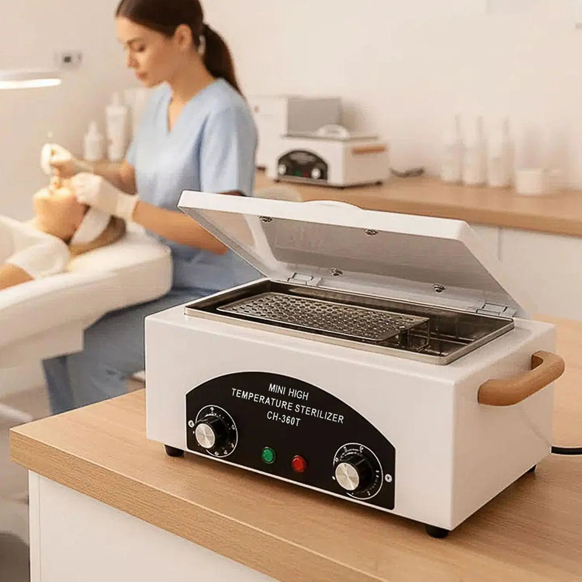 2L High Temperature Dry Heat Sterilizer Cabinet - Professional Metal Tool Sterilization Machine for Nail Salon, Tattoo Equipment