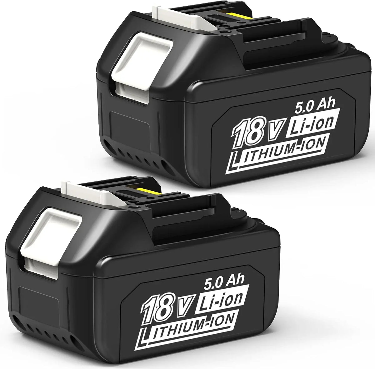 CHAUNVEN 2 Packs 5.0Ah 18V Battery Replacement for Makita 18V Battery BL1850B BL1840B 1860B BL1830B BL1815B Compatible