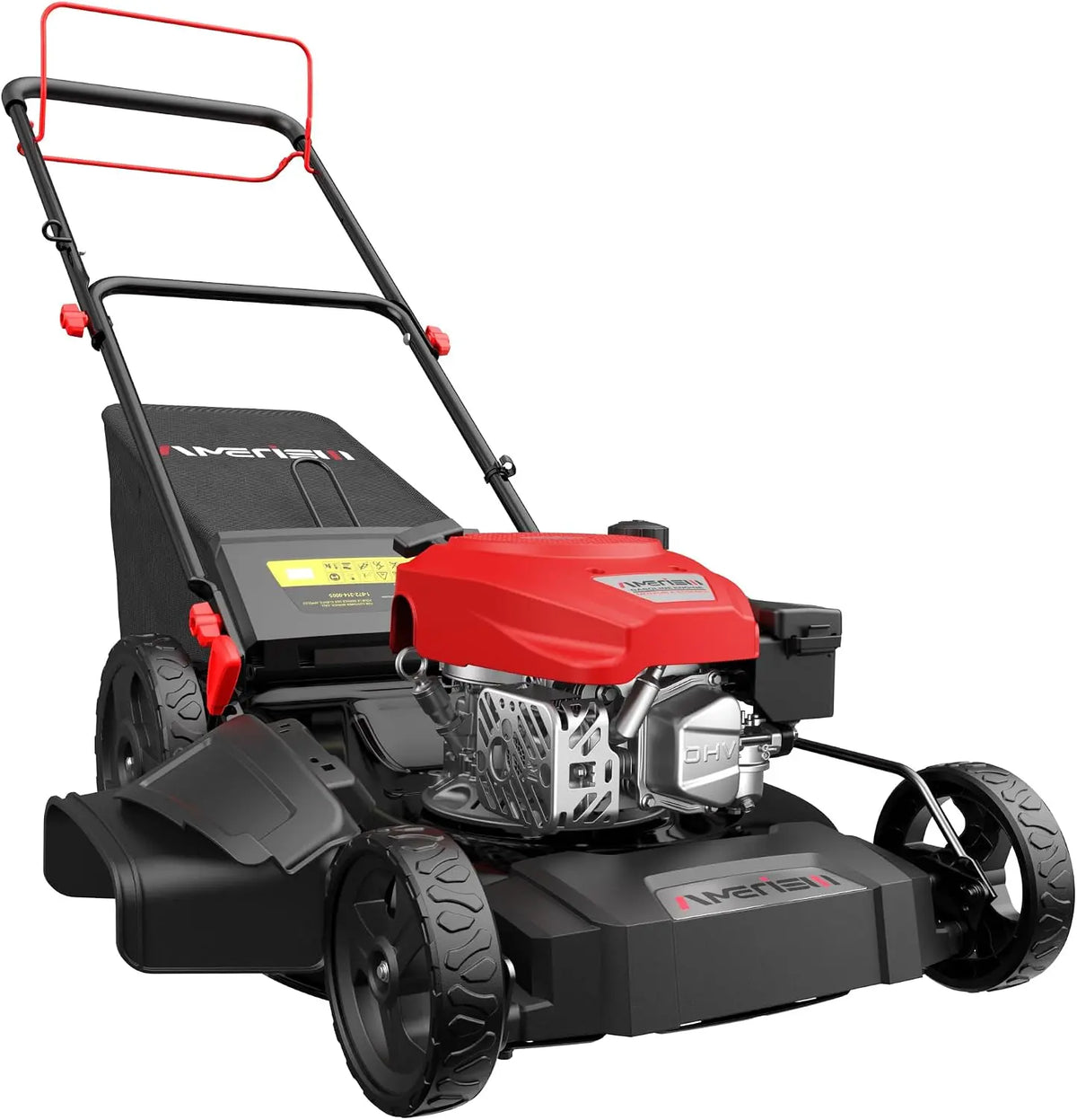 AMERISUN 21 Inch Self-Propelled Gas Lawn Mower - 170cc OHV Engine 3 in 1 Mower