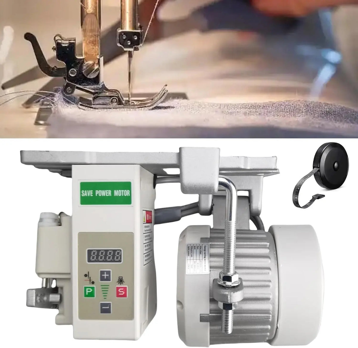 Servo Motor Sewing Machine AC110V - 750w 1HP Industrial Brushless Sewing Machine Motor with Pure Copper Coils, Energy Saving Mute, White, 750W
