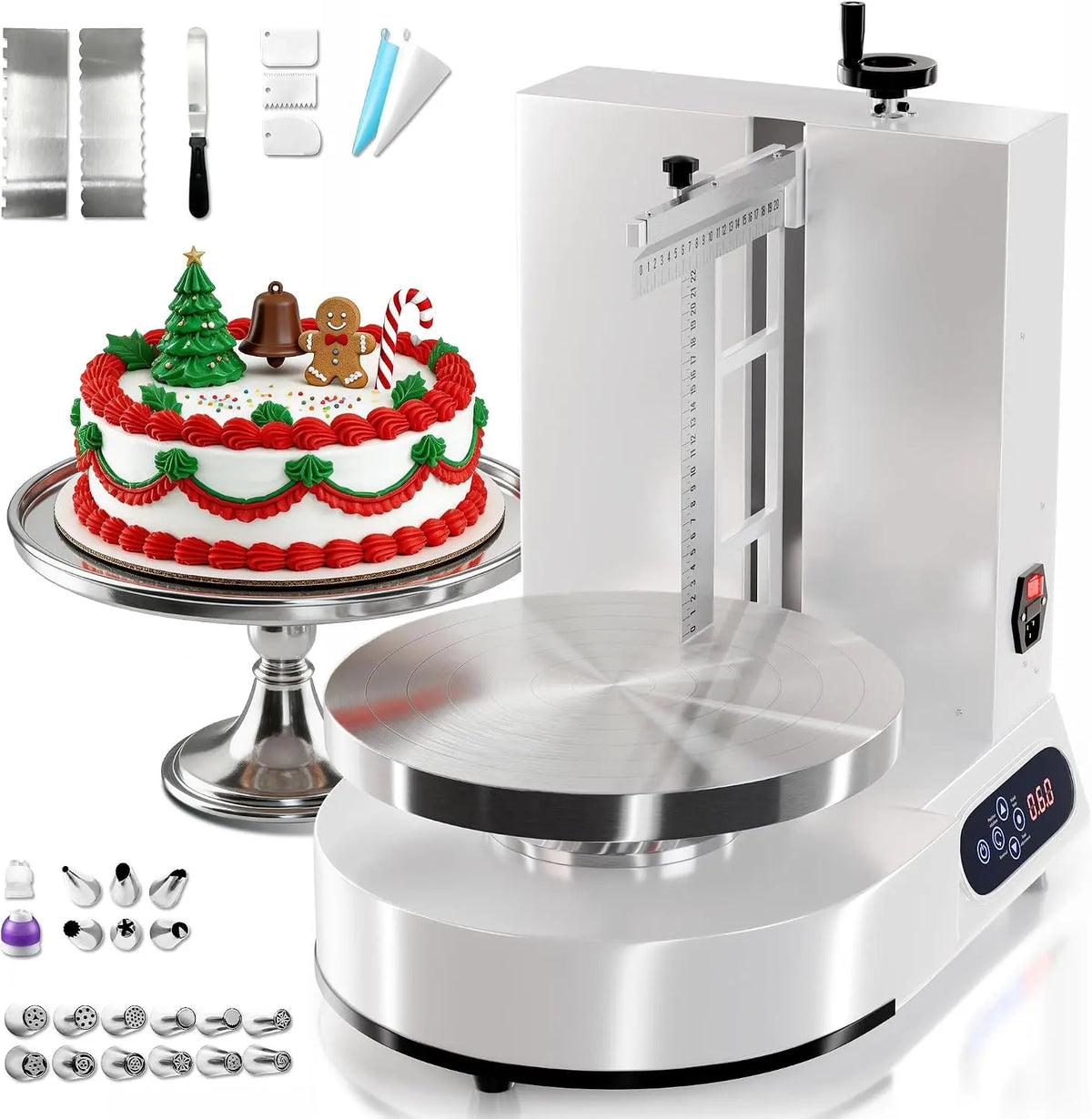 WantJoin Cake Decorating Machine 4-12 Inch - Sloped Panel LED Automatic