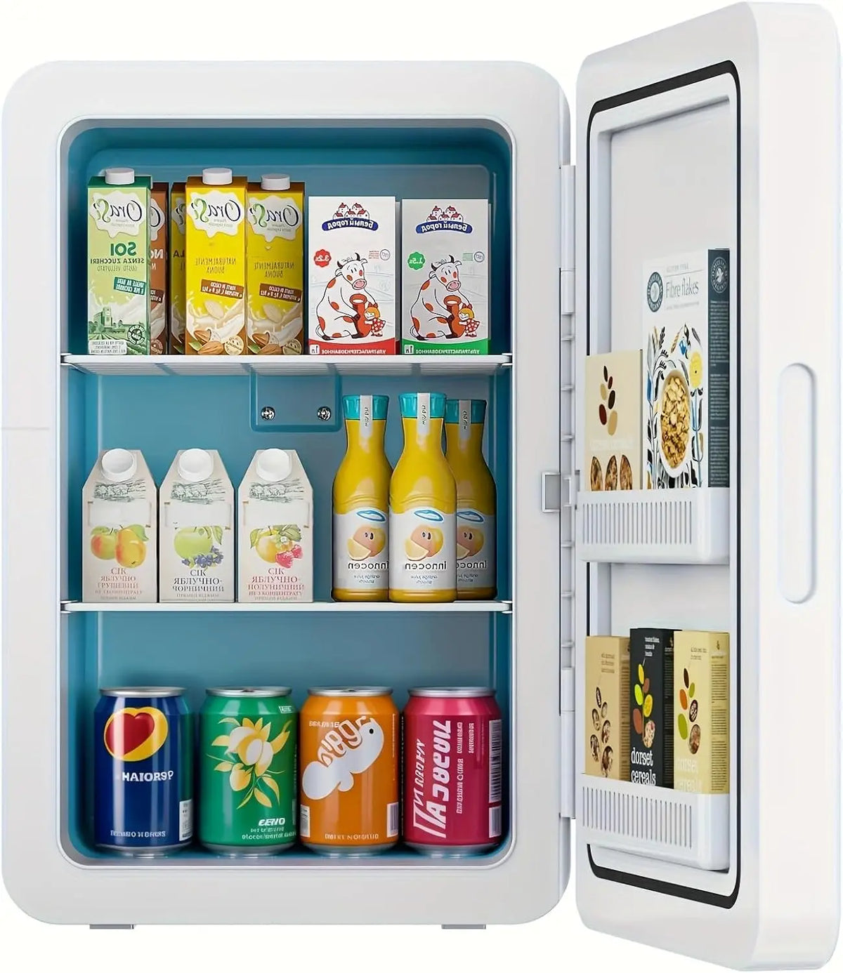 Kikihouse 22L/30Cans Mini Fridge for Bedroom - Portable Cooler & Warmer
